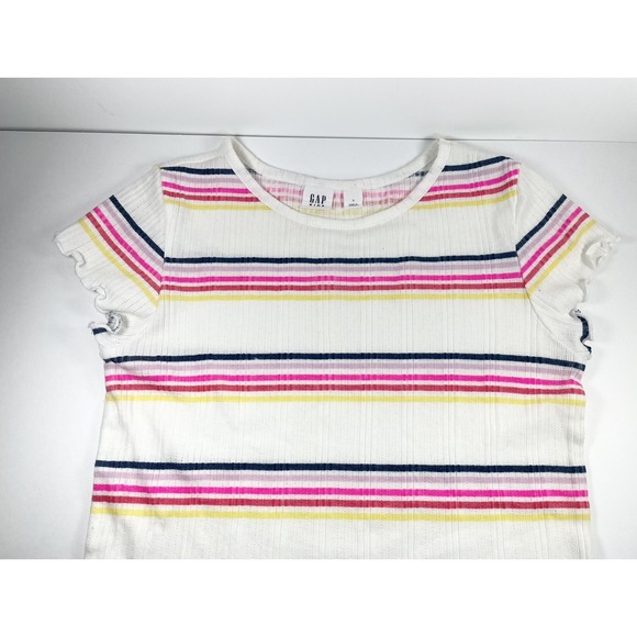 gap kids short sleeve Rib Tshirt Muli Color Stripe Size Large - Picture 5 of 8